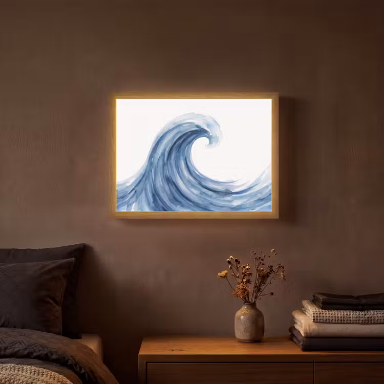 Lightbox - Wandlamp - Water - Beweging - Natuur - Modern - Blauw — 3