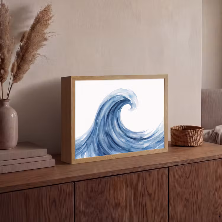 Lightbox - Wandlamp - Water - Beweging - Natuur - Modern - Blauw — 4