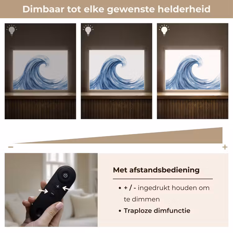 Lightbox - Wandlamp - Water - Beweging - Natuur - Modern - Blauw — 9