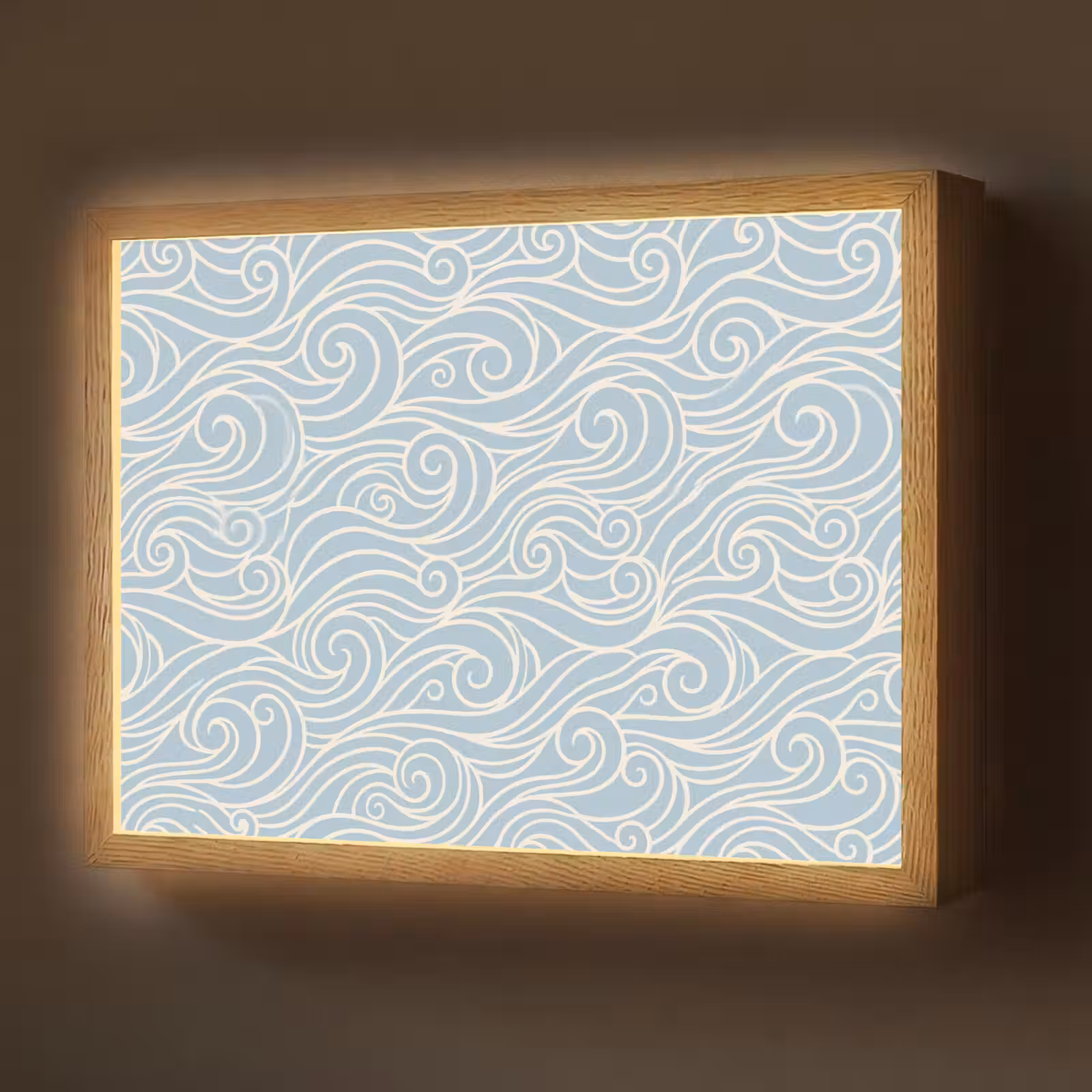 Lightbox - Wandlamp - Golf - Abstract - Natuur - Modern - Blauw — 1