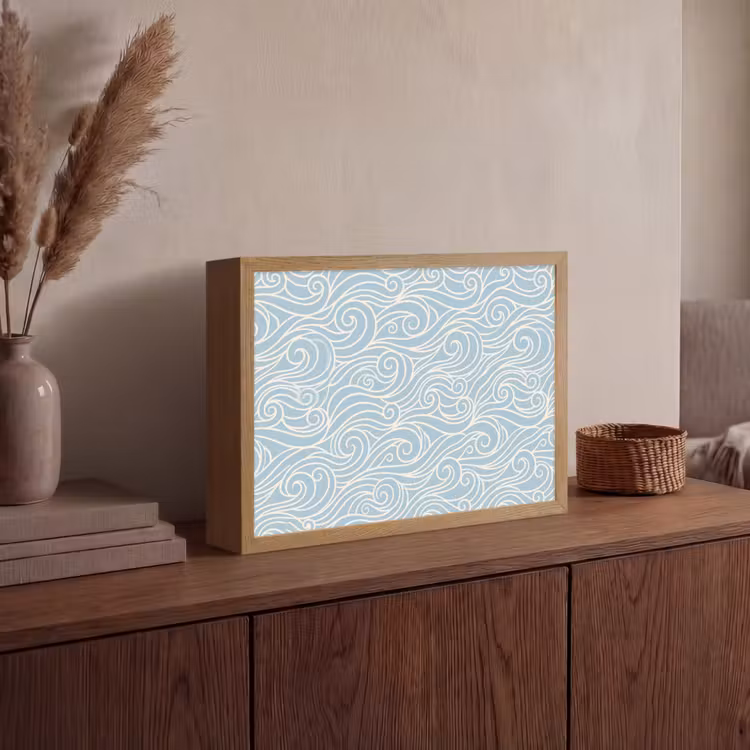 Lightbox - Wandlamp - Golf - Abstract - Natuur - Modern - Blauw — 4
