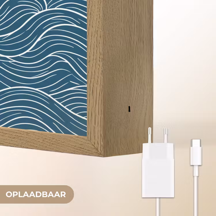 Lightbox - Wandlamp - Golven - Spiraal - Water - Abstract - Blauw — 7