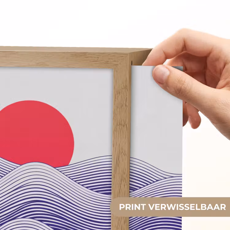 Lightbox - Wandlamp - Golven - Zon - Natuur - Abstract - Rood — 5