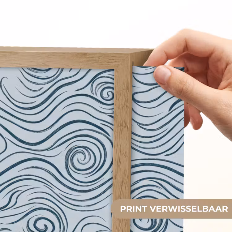 Lightbox - Wandlamp - Patroon - Golven - Abstract - Modern - Blauw — 5