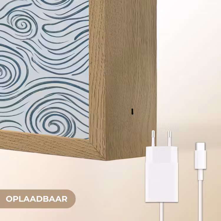 Lightbox - Wandlamp - Patroon - Golven - Abstract - Modern - Blauw — 7