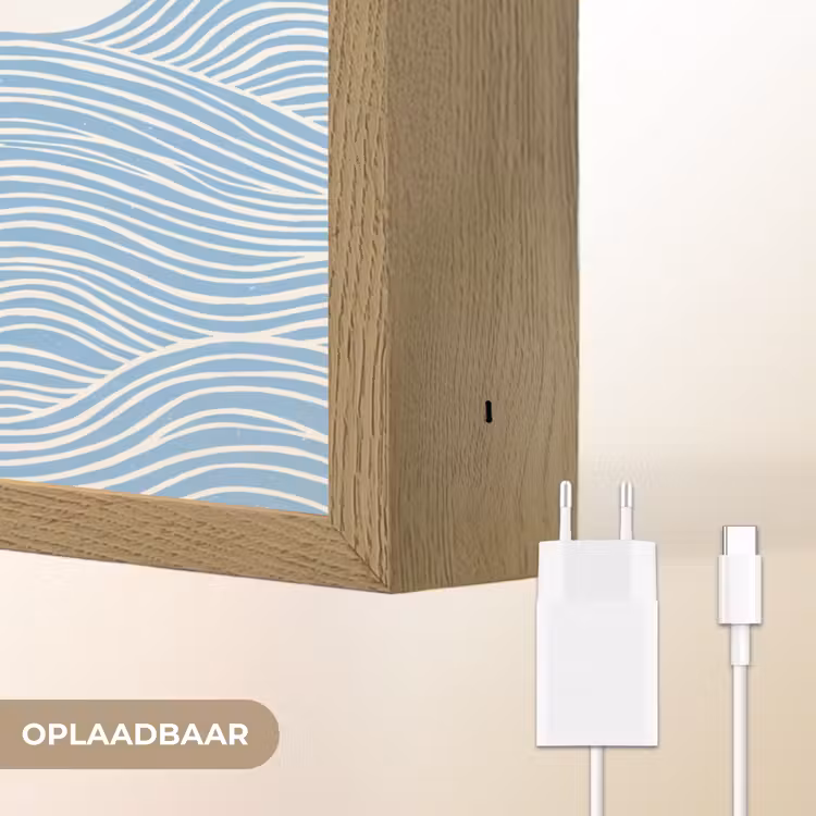 Lightbox - Wandlamp - Zon - Golven - Oceaan - Abstract - Rood — 7