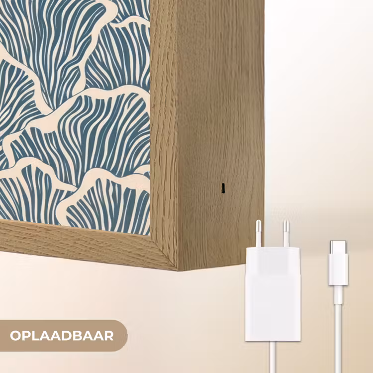 Lightbox - Wandlamp - Organisch - Blauw - Crème - Schelpen — 7