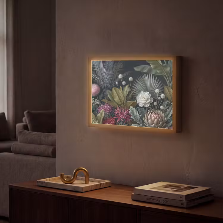 Lightbox - Wandlamp - Planten - Tropisch - Botanisch - Donker - Groen — 2
