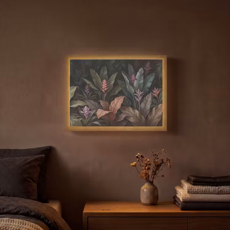 Lightbox - Wandlamp - Planten - Tropisch - Jungle - Donker - Natuur — 3