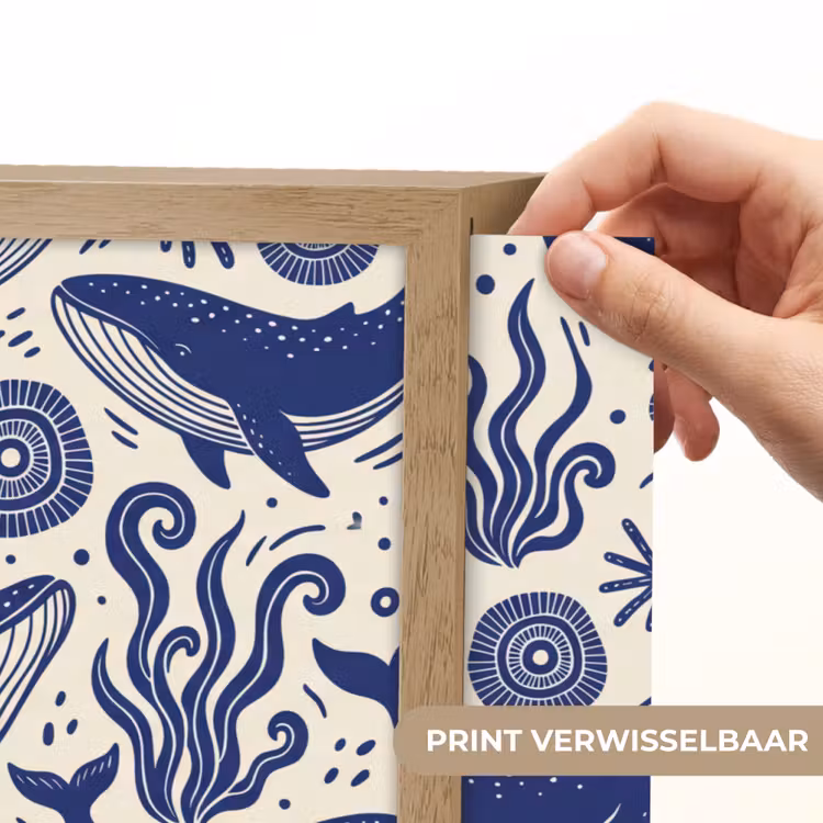 Lightbox - Wandlamp - Walvis - Onderwater - Dieren - Abstract - Blauw — 5