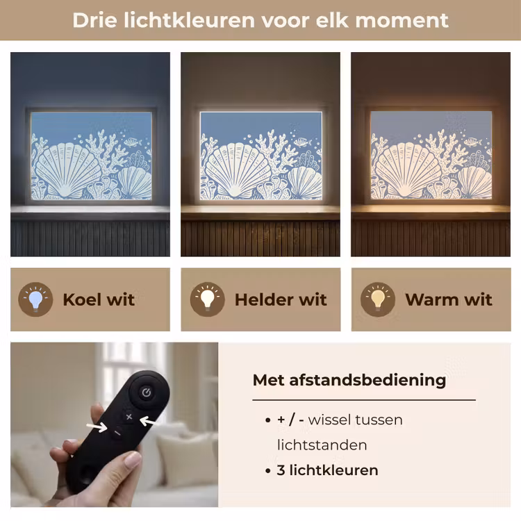 Lightbox - Wandlamp - Zeeleven - Koraal - Schelp - Vis - Illustratie - Onderwater — 8