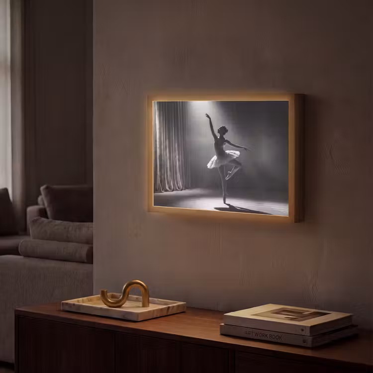Lightbox - Wandlamp - Danser - Podium - Zwart-wit - Kunst - Klassiek — 2