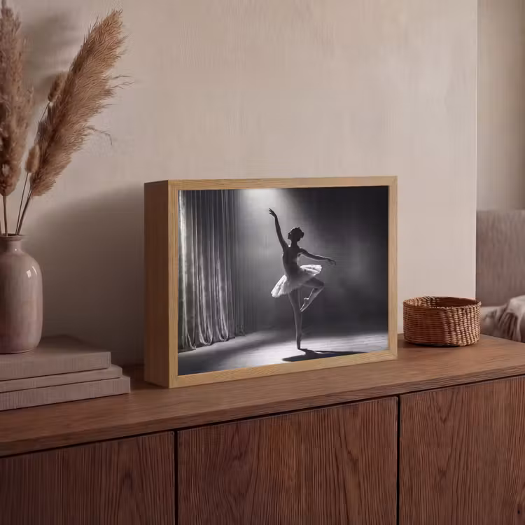 Lightbox - Wandlamp - Danser - Podium - Zwart-wit - Kunst - Klassiek — 4