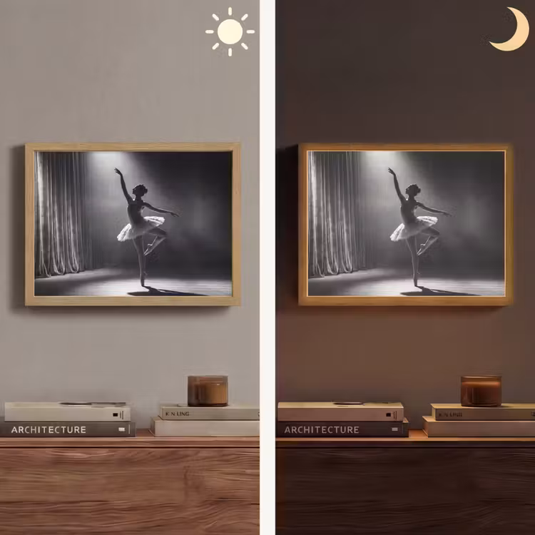 Lightbox - Wandlamp - Danser - Podium - Zwart-wit - Kunst - Klassiek — 6