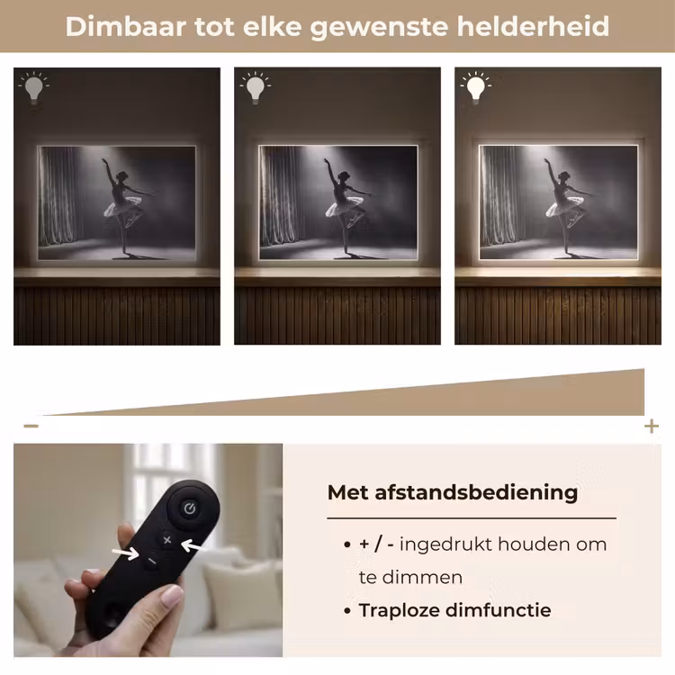 Lightbox - Wandlamp - Danser - Podium - Zwart-wit - Kunst - Klassiek — 9