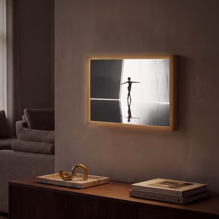 Lightbox - Wandlamp - Danser - Silhouette - Kunst - Modern - Zwart-wit — 2