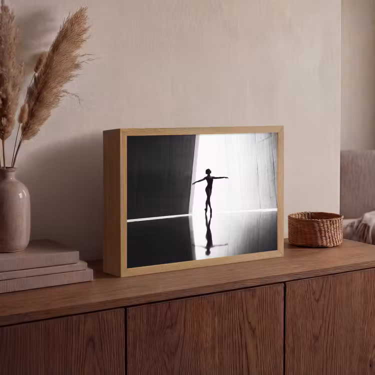 Lightbox - Wandlamp - Danser - Silhouette - Kunst - Modern - Zwart-wit — 4