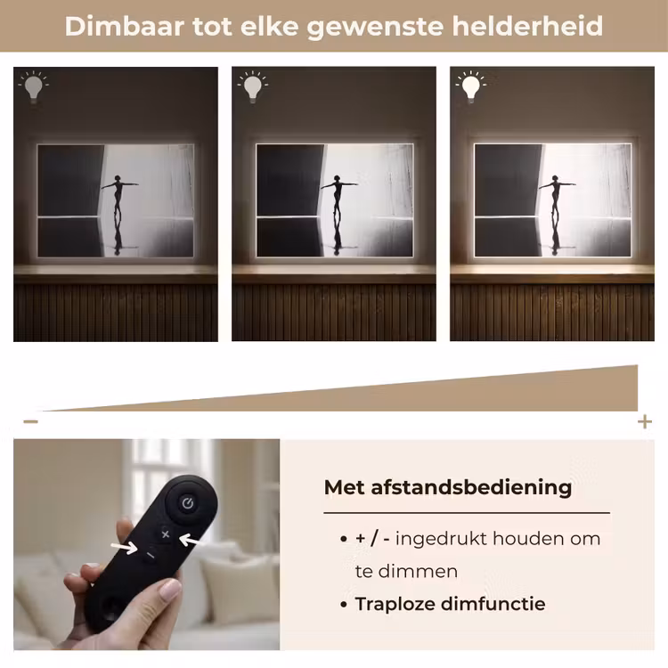 Lightbox - Wandlamp - Danser - Silhouette - Kunst - Modern - Zwart-wit — 9