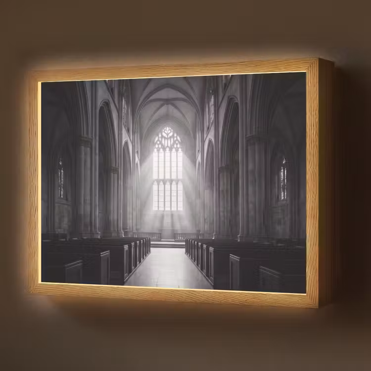 Lightbox - Wandlamp - Kerk - Interieur - Lichtstralen - Architectuur - Klassiek — 1