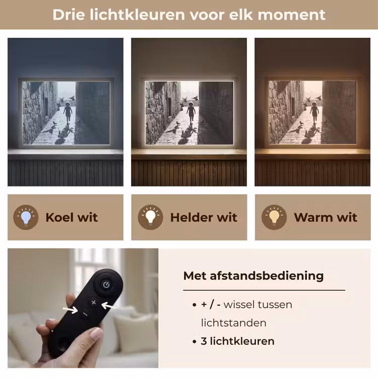 Lightbox - Wandlamp - Kind - Vogel - Straat - Zwart-wit - Spelen — 8