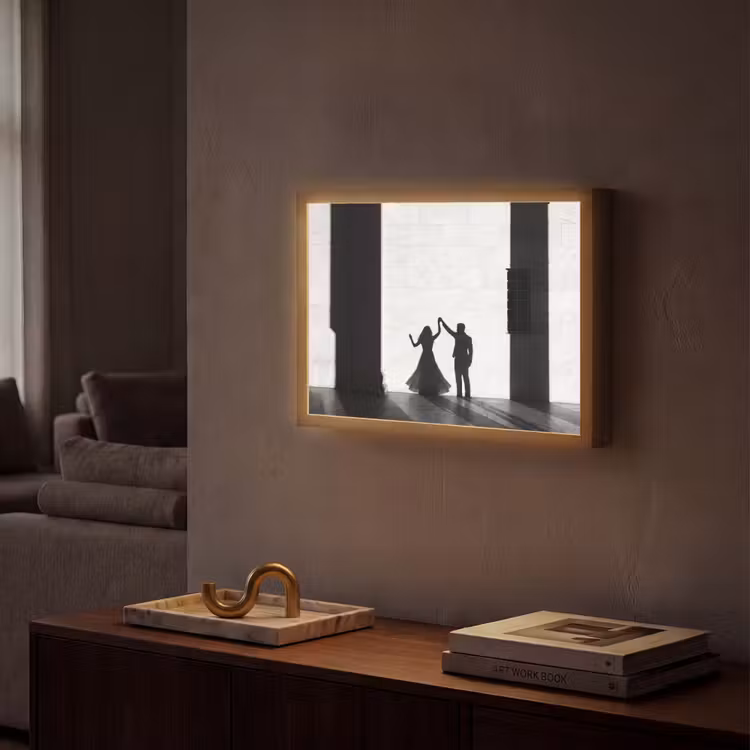 Lightbox - Wandlamp - Mensen - Schaduw - Dans - Zwart-wit - Liefde — 2