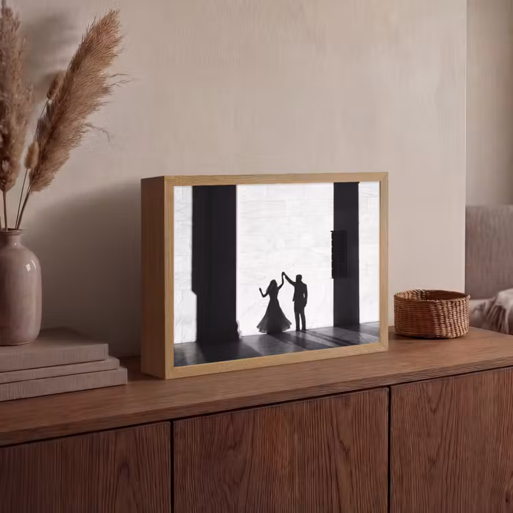 Lightbox - Wandlamp - Mensen - Schaduw - Dans - Zwart-wit - Liefde — 4