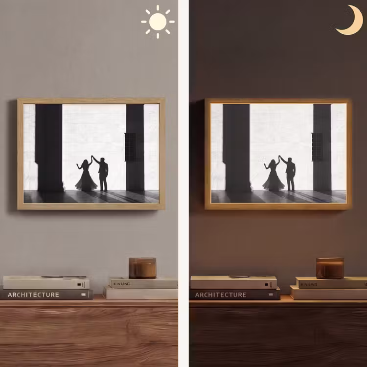 Lightbox - Wandlamp - Mensen - Schaduw - Dans - Zwart-wit - Liefde — 6