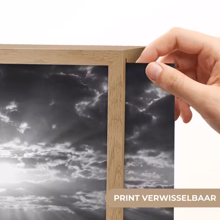 Lightbox - Wandlamp - Water - Boot - Lucht - Natuur - Zwart-wit — 5