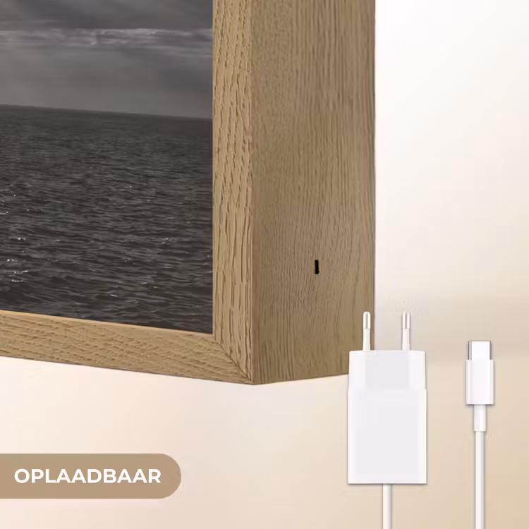 Lightbox - Wandlamp - Water - Boot - Lucht - Natuur - Zwart-wit — 7