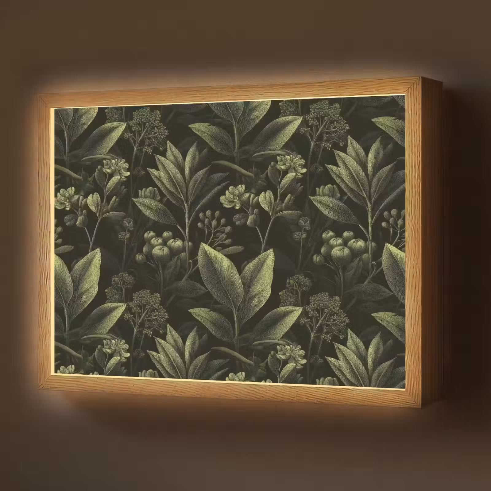 Lightbox - Wandlamp - Klassiek - Donker - Botanisch - Planten — 1