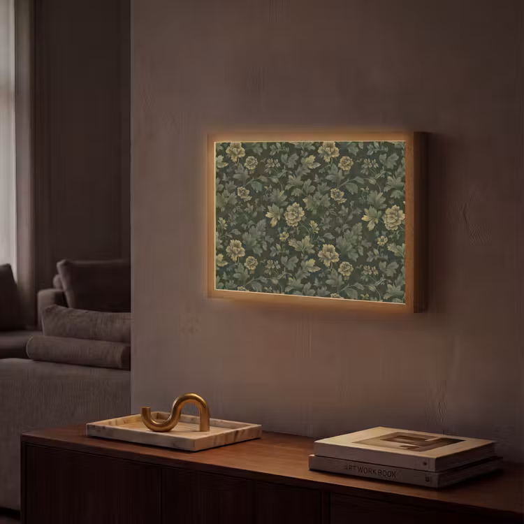 Lightbox - Wandlamp - Donker - Groen - Goud - Botanisch — 2