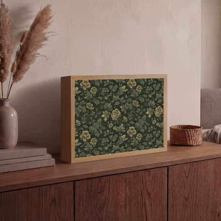 Lightbox - Wandlamp - Donker - Groen - Goud - Botanisch — 4