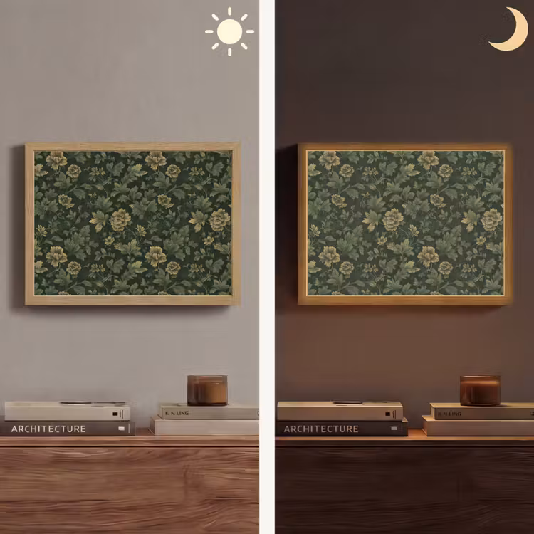 Lightbox - Wandlamp - Donker - Groen - Goud - Botanisch — 6