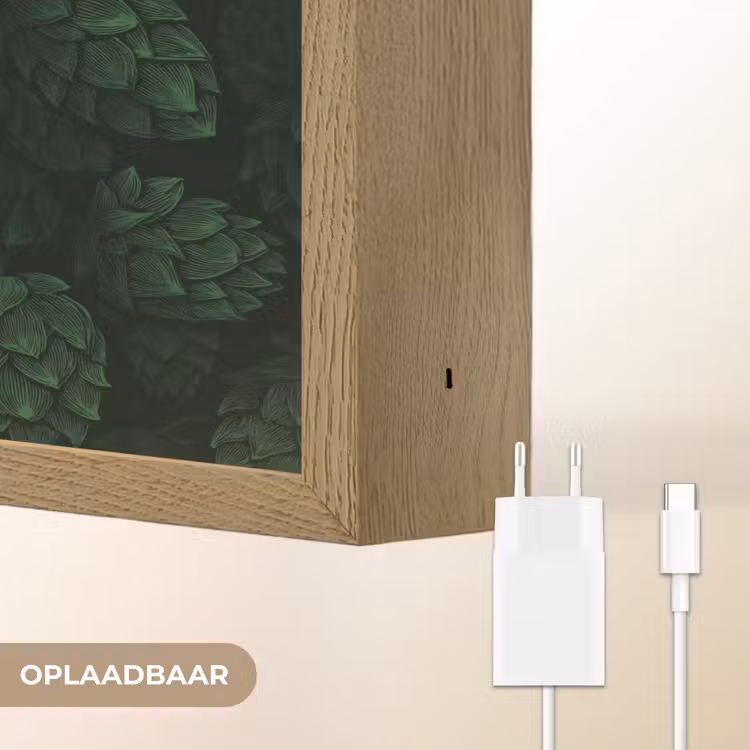 Lightbox - Wandlamp - Donker - Groen - Hopbellen - Botanisch - Illustratie — 7