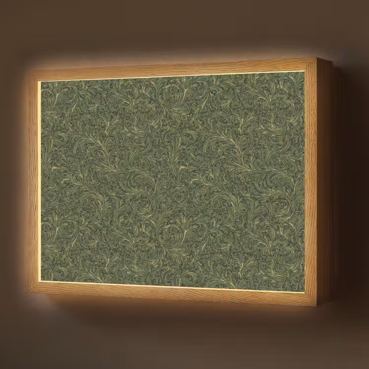 Lightbox - Wandlamp - Donker - Groen - Krullend - Botanisch — 1