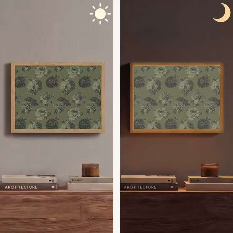 Lightbox - Wandlamp - Klassiek - botanisch - Olijfgroen - Bloemen — 6
