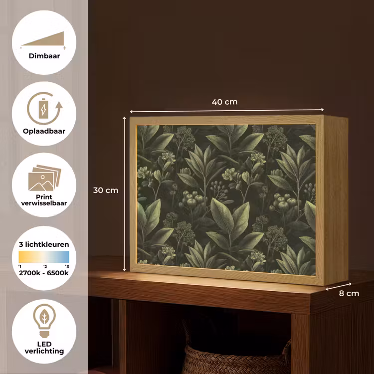 Lightbox - Wandlamp - Klassiek - Donker - Botanisch - Planten — 10