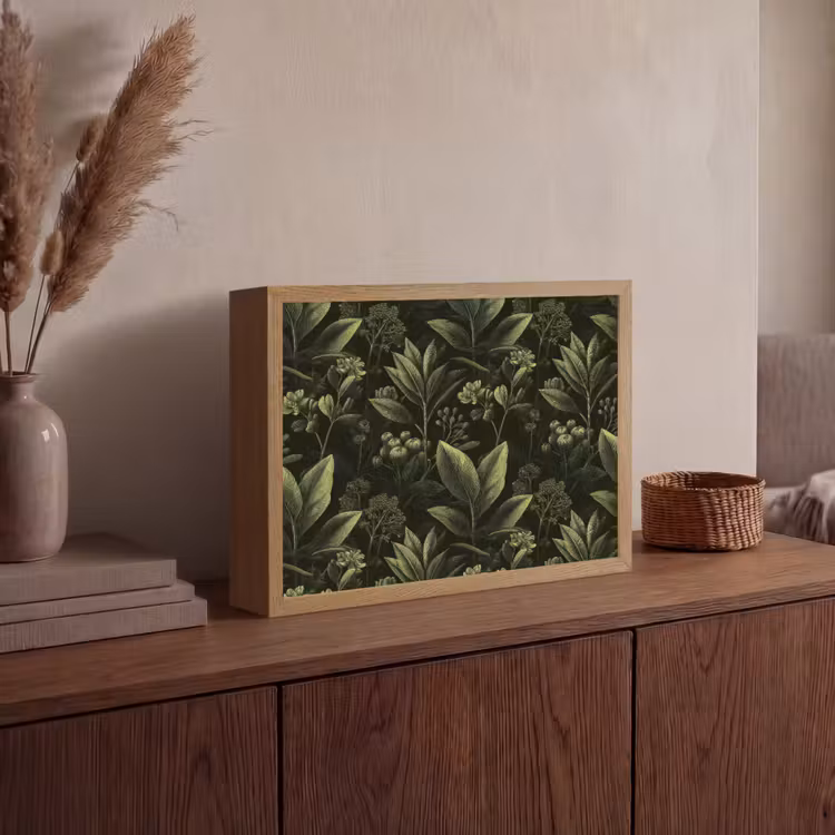 Lightbox - Wandlamp - Klassiek - Donker - Botanisch - Planten — 4