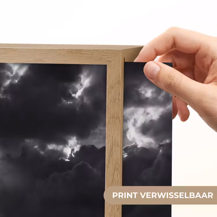 Lightbox - Wandlamp - Licht - Wolken - Zee - Zwart-wit - Natuur — 5