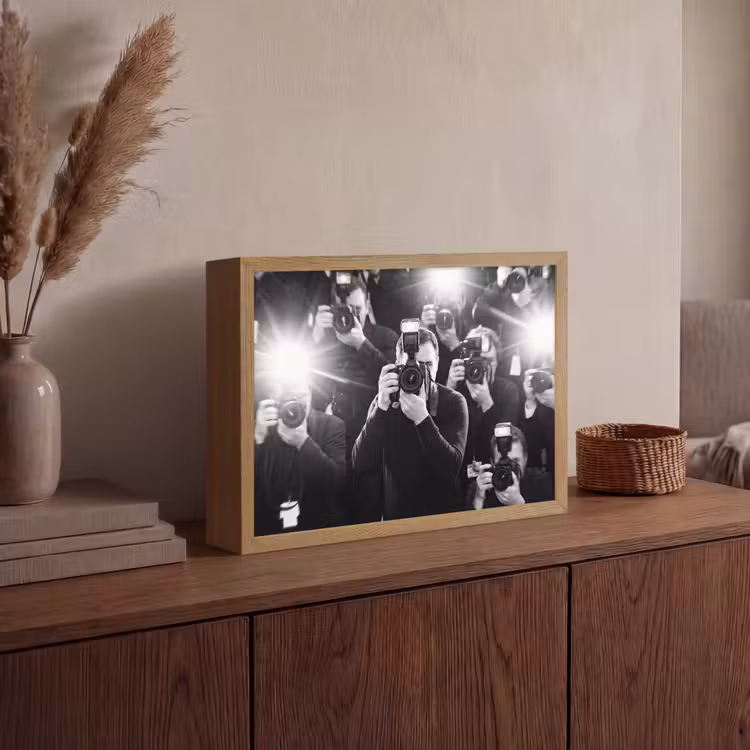 Lightbox - Wandlamp - Mensen - Camera - Flitslicht - Zwart-wit - Media — 4