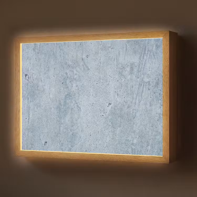 Lightbox - Wandlamp - Oppervlak - Ruw - Abstract - Modern - Grijs — 1