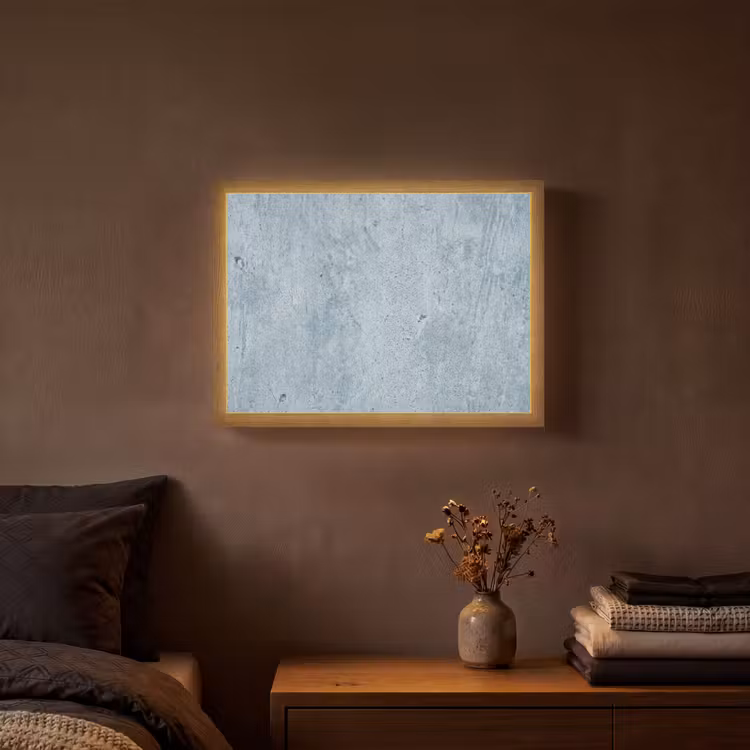 Lightbox - Wandlamp - Oppervlak - Ruw - Abstract - Modern - Grijs — 3