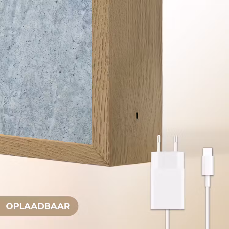 Lightbox - Wandlamp - Oppervlak - Ruw - Abstract - Modern - Grijs — 7