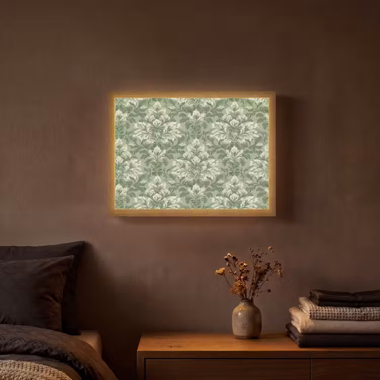 Lightbox - Wandlamp - Sierlijk - Lichtgroen - Planten - Patroon - Getailleerd — 3