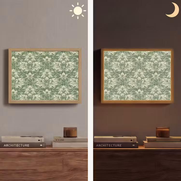 Lightbox - Wandlamp - Sierlijk - Lichtgroen - Planten - Patroon - Getailleerd — 6