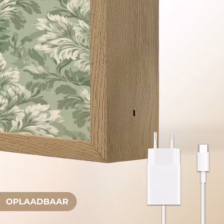 Lightbox - Wandlamp - Sierlijk - Lichtgroen - Planten - Patroon - Getailleerd — 7