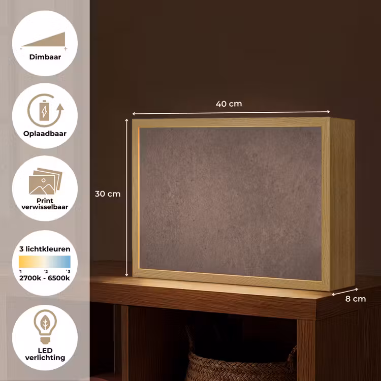 Lightbox - Wandlamp - Textuur - Beton - Abstract - Donker - Bruin — 10