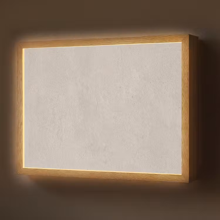 Lightbox - Wandlamp - Textuur - Effen - Abstract - Beige — 1