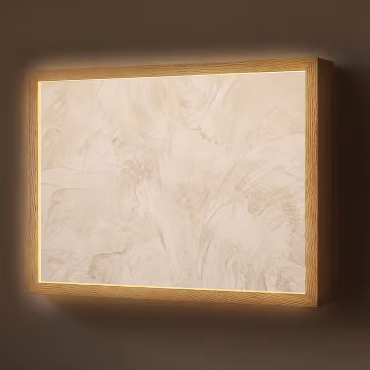 Lightbox - Wandlamp - Textuur - Patroon - Abstract - Modern - Beige — 1