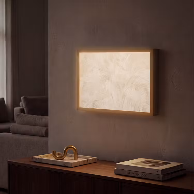 Lightbox - Wandlamp - Textuur - Patroon - Abstract - Modern - Beige — 2